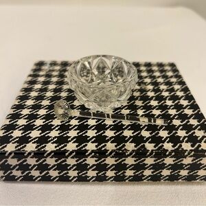 Vintage Crystal Salt Cellars w/ Scoops